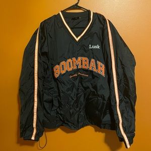 Retro Boombah orange black sports wind breaker